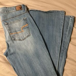 Size 10 Hipster Stretch Artist, flared at the bottom.  No tags, but unworn.